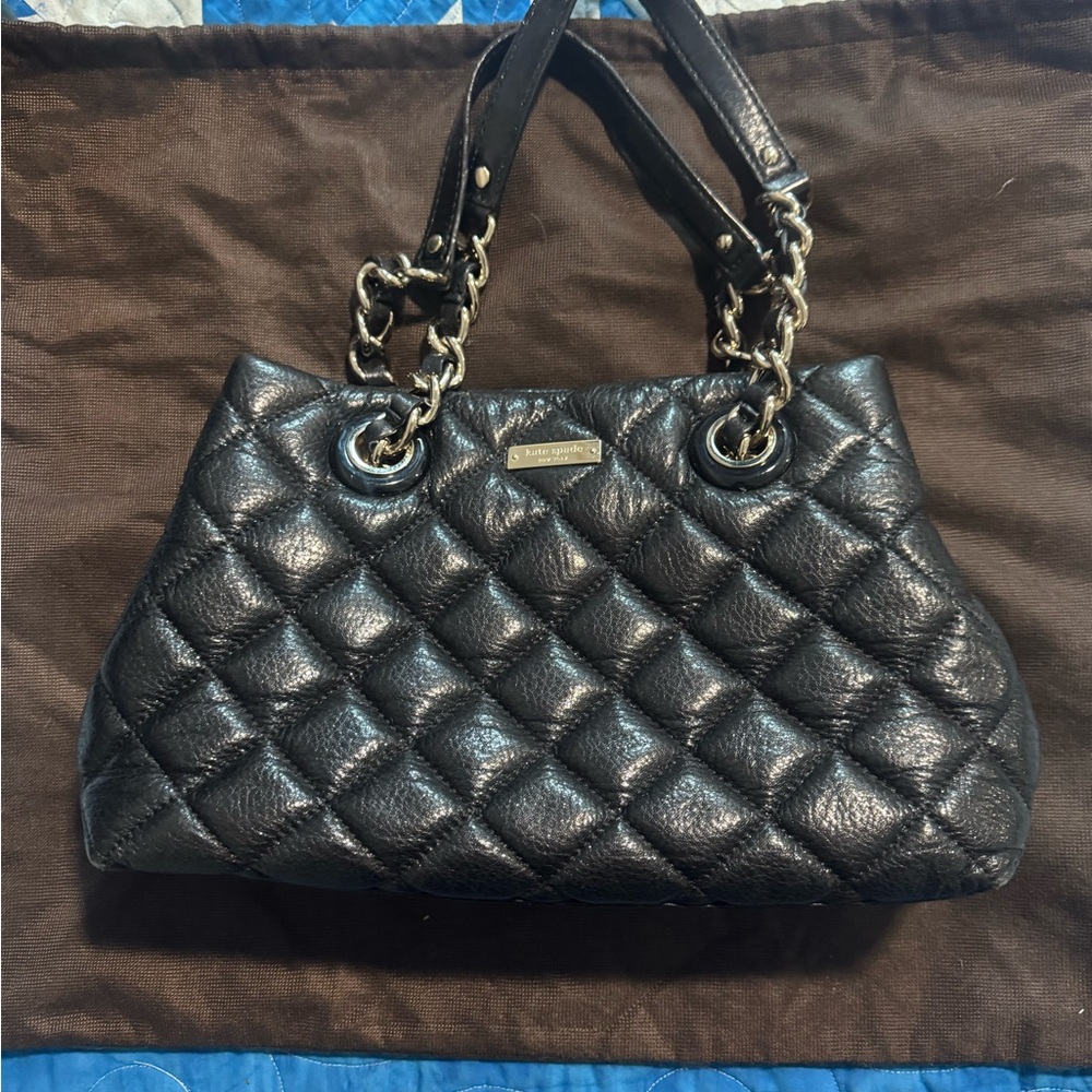 Black Quilted Leather Women's Bag